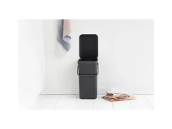 Brabantia Recyclingbehälter Sort & Go 16 l, Dunkelgrau