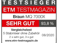 Braun Stabmixer MultiQuick 7  MQ7000X Schwarz/Silber