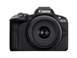 Canon Fotokamera EOS R50 + RF-S 18-45 + RF 75-300 Schwarz