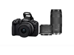 Canon Fotokamera EOS R50 + RF-S 18-45 + RF 75-300 Schwarz