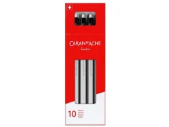 Caran d'Ache Kugelschreiber Einweg 825 10er Karton, Schwarz