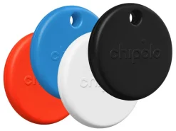 Chipolo POP 4er-Set Weiss/Schwarz/Blau/Rot