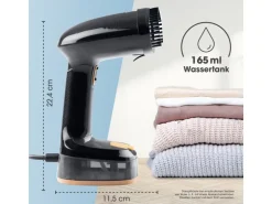 CLEANmaxx Dampfbürste 2-in-1 – 1600W schwarz 165 ml Tank 1600 W