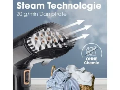 CLEANmaxx Dampfbürste 2-in-1 – 1600W schwarz 165 ml Tank 1600 W