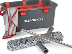 CLEANmaxx Fensterwischer 7-teilig, Grau/Rot