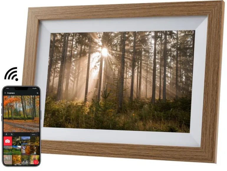 COCON Digitaler Bilderrahmen Momento 10.1", Holz