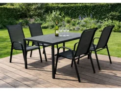 COCON Gartenstuhl Frida Schwarz, 2er-Set