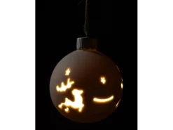 COCON LED-Kugel Rentier, Keramik, Ø 10 cm