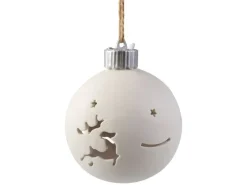 COCON LED-Kugel Rentier, Keramik, Ø 10 cm