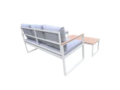 COCON Loungeset Melide, Beige/Grau/Weiss,  3 Sitzplätze
