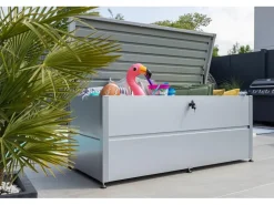 Colibri Gartenbox S mit Schloss, 135 x 65 x 73 cm, Silber