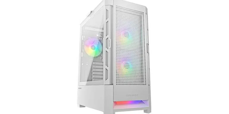 Cougar Airface Midi-Tower, Weiss, Sichtfenster, ARGB-Beleuchtung