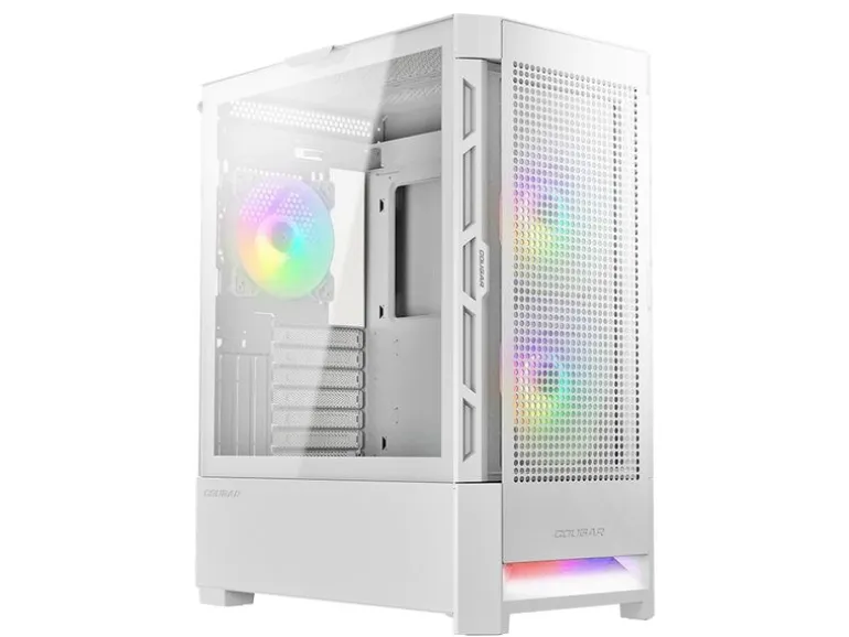 Cougar Airface Midi-Tower, Weiss, Sichtfenster, ARGB-Beleuchtung
