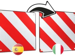 CPC Überhang-Warntafel 2-in-1 Italien + Spanien, 50 × 50 cm