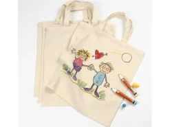Creativ Company Stofftasche 38 x 42 cm 5 Stück, Beige