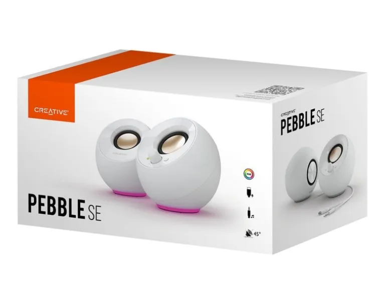 CREATIVE PC-Lautsprecher Pebble SE weiss