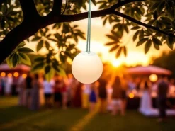 Dameco LED Hängelampe Outdoor weiss D20 cm, 3000 Kelvin, 80 lm, 4W