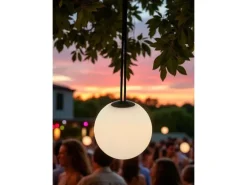 Dameco LED Hängelampe Outdoor weiss D20 cm, 3000 Kelvin, 80 lm, 4W