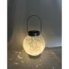 Dameco LED Solar Laterne aus Glas, Weiss