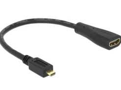 Delock Adapterkabel Micro-HDMI (HDMI-D) – HDMI 23 cm, Schwarz
