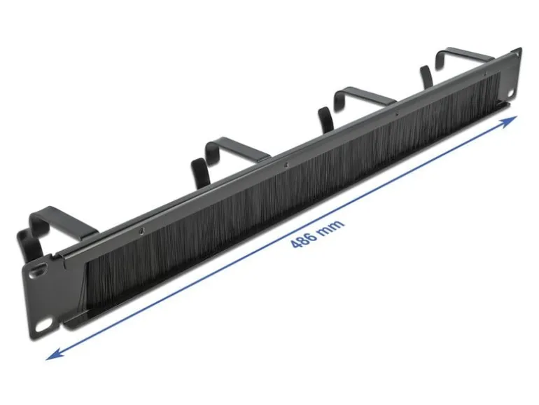 Delock Bürstenleiste 19" Rack, Schwarz