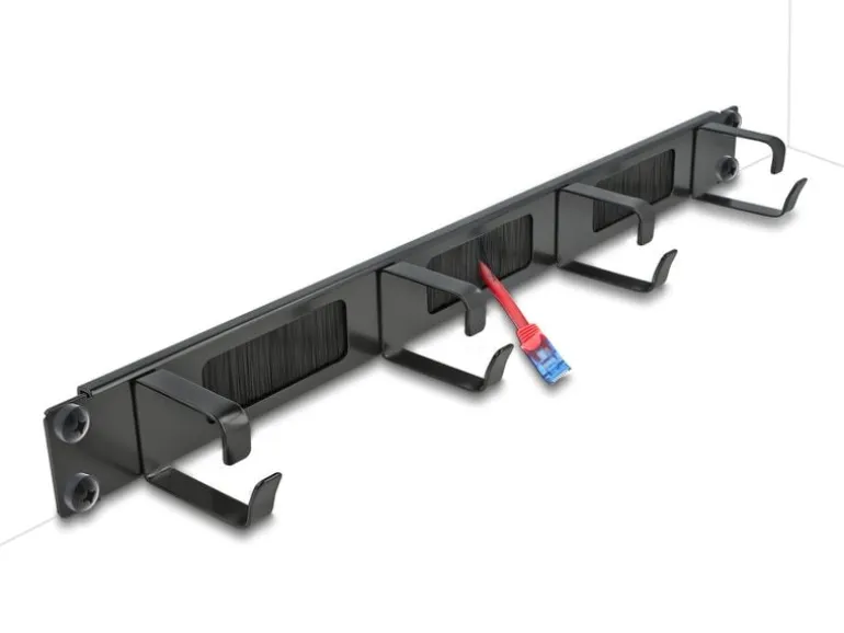 Delock Bürstenleiste 19" Rack, Schwarz