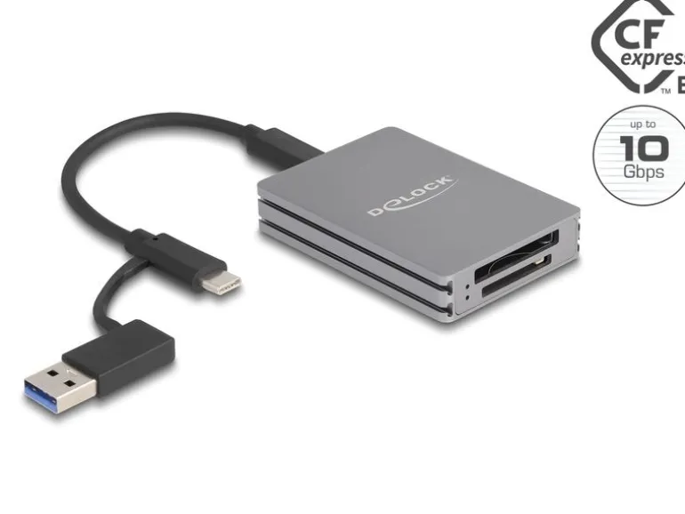 Delock Card Reader Extern 91011 USB Typ-C für SD/CFexpress Typ B