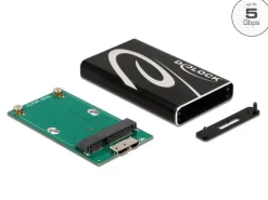 Delock Externes Gehäuse SuperSpeed USB für mSATA