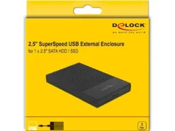Delock Externes Gehäuse USB 3.0 - SATA HDD / SSD  2.5" bis 9.5mm
