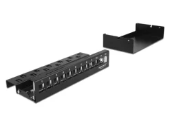 Delock Gehäuse Keystone Patchpanel 12 Port Schwarz