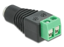 Delock Hohlstecker DC 5.5 x 2.1 mm Buchse > Terminalblock 2 Pin