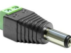 Delock Hohlstecker DC 5.5 x 2.5 mm Stecker > Terminalblock 2 Pin