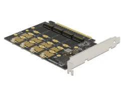Delock Host Bus Adapter PCI-E-x16, 4x M.2 Key-M. NVME Bifurcation