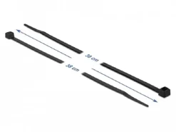 Delock Kabelbinder Schwarz 380 mm x 4.8 mm , 100 Stück