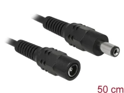 Delock Kabel DC Verlängerung 5.5 x 2.1 mm, 50 cm