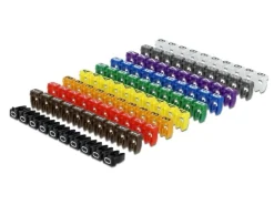 Delock Kabelkennzeichnung Clips 0-9  farbig, 10x 10er Sets.