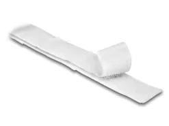 Delock Klettband 10 m x 20 mm mit Haft- und Flauschband, Weiss