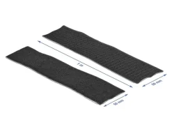 Delock Klettband-Rolle 1m x 50 mm Haft und Flauschband Schwarz