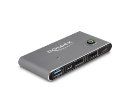 Delock KVM Switch Displayport 8K 30 Hz mit USB 5 Gbps