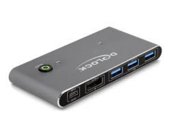 Delock KVM Switch Displayport 8K 30 Hz mit USB 5 Gbps
