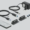 Delock KVM Switch 4 Port Displayport mit USB 3.0 und Audio 8k 30Hz