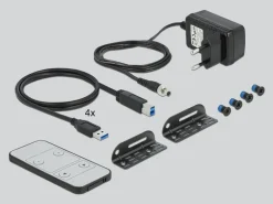 Delock KVM Switch 4 Port Displayport mit USB 3.0 und Audio 8k 30Hz