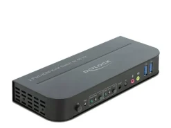 Delock KVM Switch 2 Port HDMI mit USB 3.0 und Audio 4k 60Hz