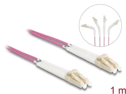 Delock LWL-Patchkabel Multimode LC – LC, OM4, Duplex, 1 m