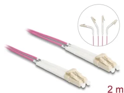 Delock LWL-Patchkabel Multimode LC – LC, OM4, Duplex, 2 m