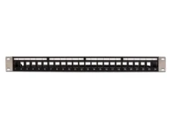 Delock Patchpanel Keystone 24 Port mit Entlastungsschiene 19