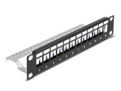 Delock Patchpanel Keystone 12 Port 1 HE 10" Rack