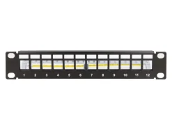 Delock Patchpanel Keystone 12 Port 1 HE 10
