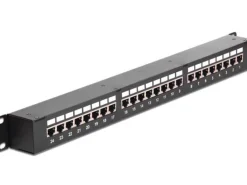 Delock Patchpanel 24 Port, Cat.6 STP 19"-Rack Kupplung