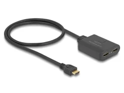 Delock 2-Port Signalsplitter HDMI – HDMI 4K 60 Hz mit Downscaler
